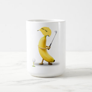 Hole In One – Funny Banana Golf Club Cartoon Retro Coffee Mug