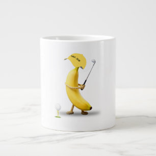 Hole In One – Funny Banana Golf Club Cartoon Retro Giant Coffee Mug