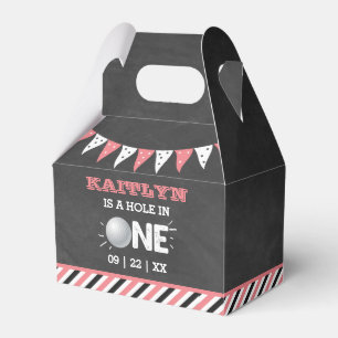 Hole In One Girls Golf 1st Birthday Par-tee Favor Boxes