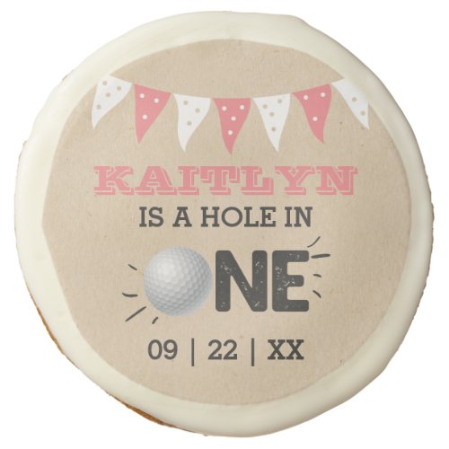 Hole In One Girls Golf 1st Birthday Par_tee Sugar Cookie