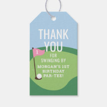 Hole in One Girls Golf Party Favor Tag