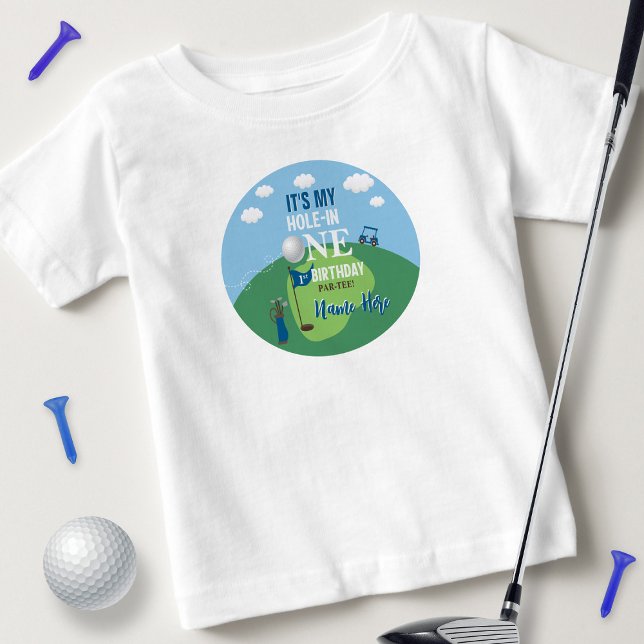 Hole In One Golf 1st Birthday Baby T-Shirt (Creator Uploaded)