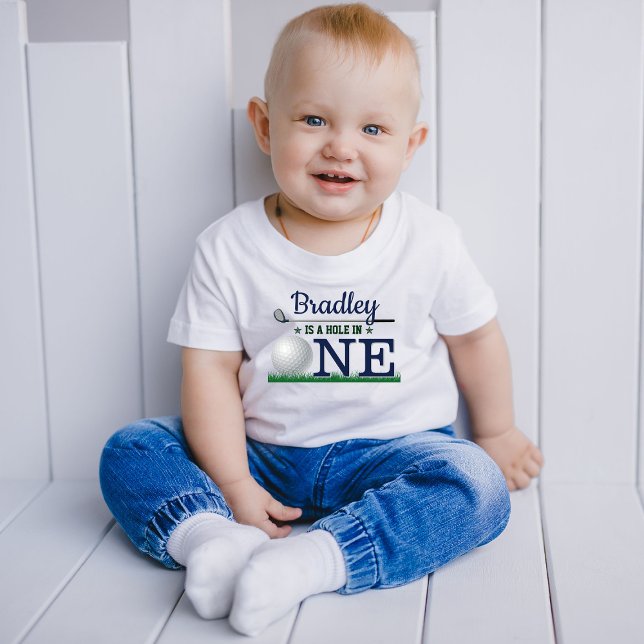 Hole In One Golf 1st Birthday Baby T-Shirt (Creator Uploaded)