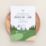 Hole in One Golf 1st Birthday Invitation<br><div class="desc">Celebrate your little one's birthday with this golf themed invitation!</div>