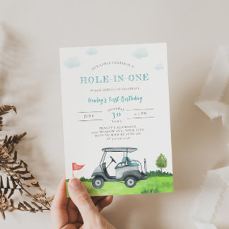 Hole-In-One Golf 1st Birthday Invitation