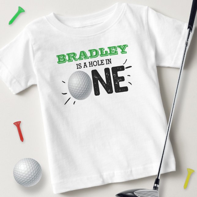Hole In One | Golf 1st Birthday Par-tee Baby T-Shirt (Creator Uploaded)