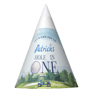 Hole In One Golf 1st Birthday Party Hat