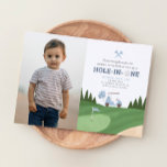 Hole in One Golf 1st Birthday Photo Invitation<br><div class="desc">Celebrate your little one's birthday with this golf themed photo invitation!</div>