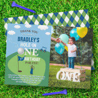 Hole In One Golf 1st Birthday Photo