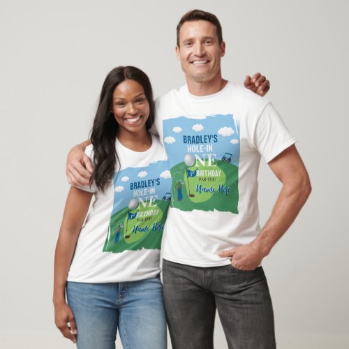 Hole In One Golf 1st Birthday T_Shirt