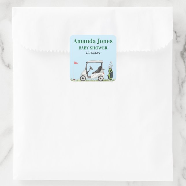 Hole In One Golf Baby Shower Sticker (Bag)