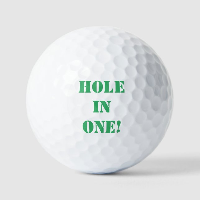 Hole in One golf ball. Balls (Front)