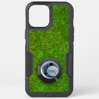 Hole in One Golf Ball Monogram Green Golfing OtterBox Commuter iPhone 12 Pro Max Case