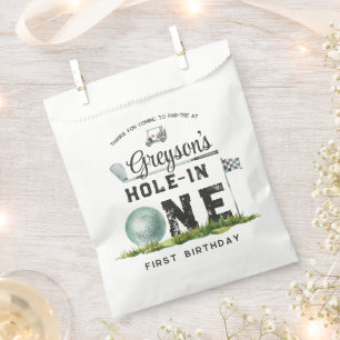 Hole In One Golf Birthday Party Favor Bags