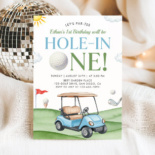Hole In One Golf Boy Birthday Invitation