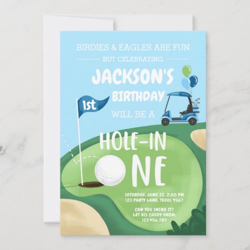 Hole In One Golf Boy First Birthday Par-Tee