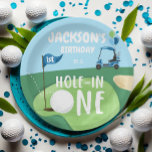 Hole In One Golf Boy First Birthday Par-Tee Paper Plates<br><div class="desc">♥Fun paper plates for your little ones birthday party! ★ Easily PERSONALIZE this design with your details! ★ If you need coordinating MATCHING ITEMS, please check our matching collection or shop. Do you have any questions about our designs or if you can't find what you are looking for, please contact...</div>