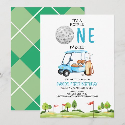Hole In One Golf Boy First Birthday Party