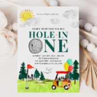 Hole In One Golf Boy Golfing Par-tee 1st Birthday