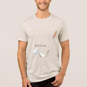 Hole in One Golf Club Ball Tri-Blend Shirt