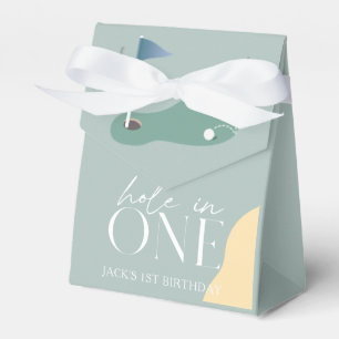 Hole in One Golf Course Boy 1st Birthday Favor Boxes