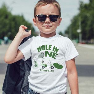 Hole in One Golf first Birthday Baby T-Shirt