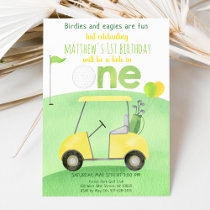 Hole In One Golf First Birthday Invitation