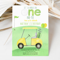 Hole In One Golf First Birthday Invitation