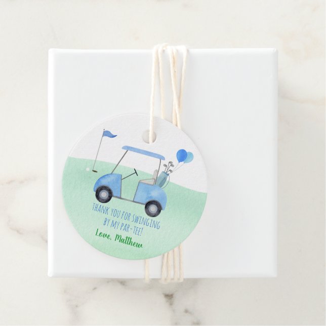 Hole In One Golf First Birthday Par-tee Favor Tags (In Situ)