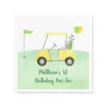 Hole In One Golf First Birthday Par-tee Napkins