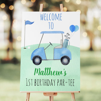 Hole In One Golf First Birthday Par-tee Welcome Foam Board