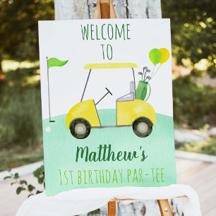 Hole In One Golf First Birthday Par-tee Welcome Foam Board