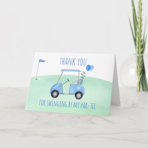 Hole In One Golf First Birthday Thank You Card