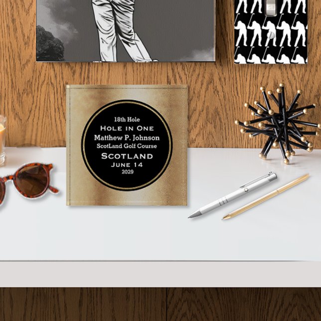 Hole In One Golf Keepsake Porcelain Plate Paperweight (Creator Uploaded)