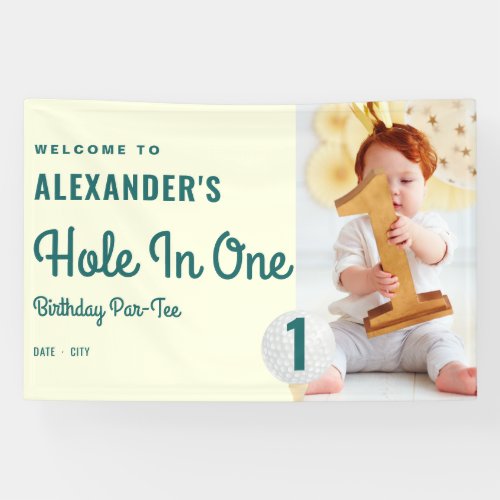 Hole in One Golf Masters 1st Birthday Welcome Sign