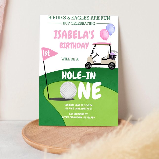 Hole In One Golf Par-tee 1st Birthday Invitation (Creator Uploaded)