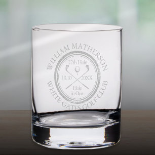Hole in One Golf Personalized Rocks Glass