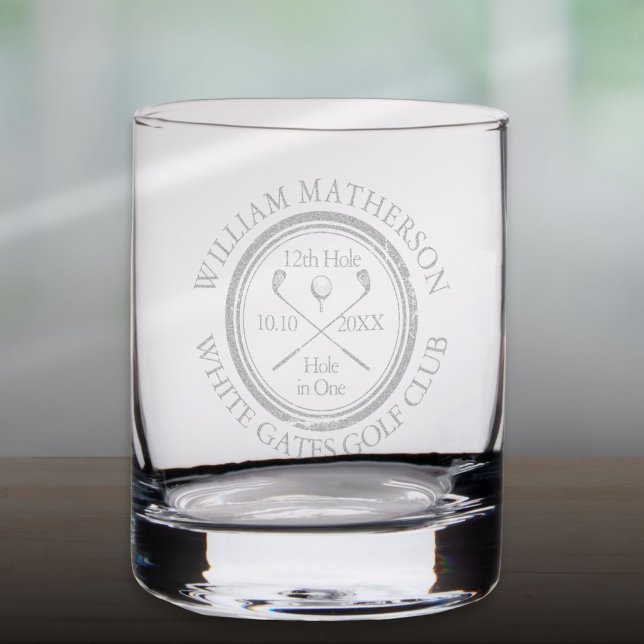 Hole in One Golf Personalized Rocks Glass (Hole in One Golf Personalized Rocks Glass
)
