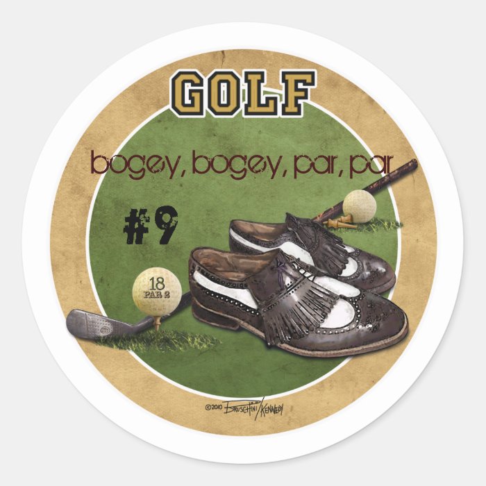 Hole in One   Golf Round Stickers