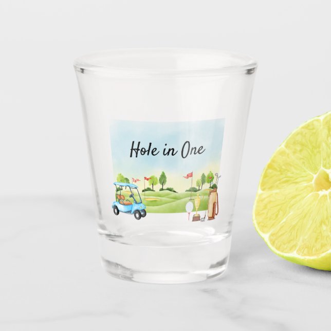 Hole in One Golf Shot glass (Front)