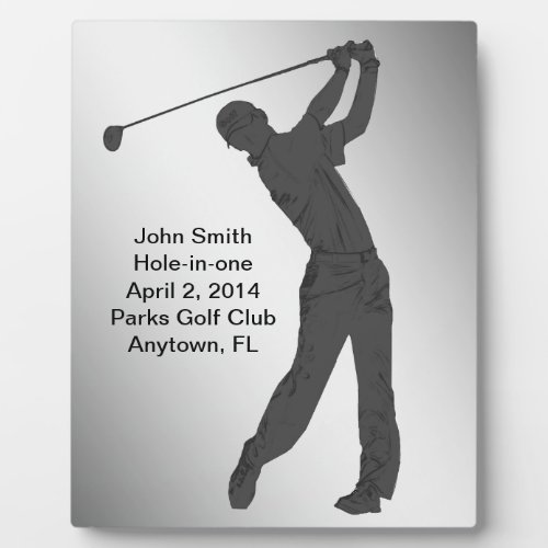 Hole_in_one Golf Swinger Customizable Plaque