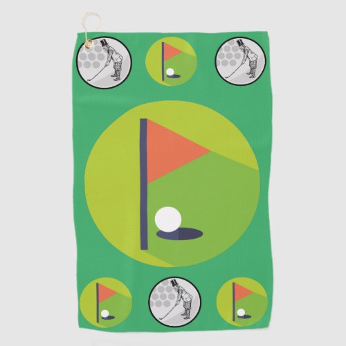 Hole in one golf towel