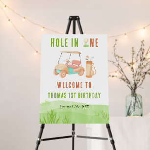 Hole In One Golf Welcome Birthday Party Foam Board