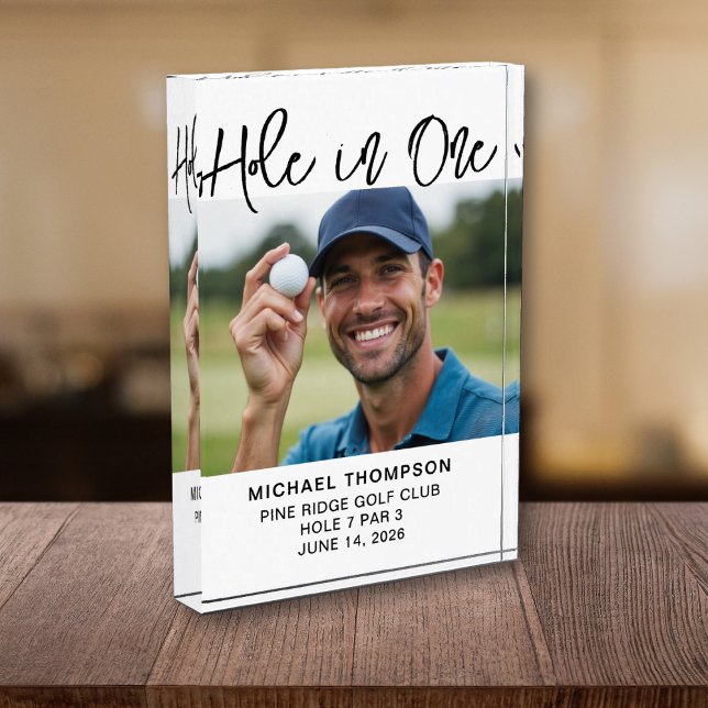 Hole In One Golfer Gift Photo Keepsake Black (Creator Uploaded)