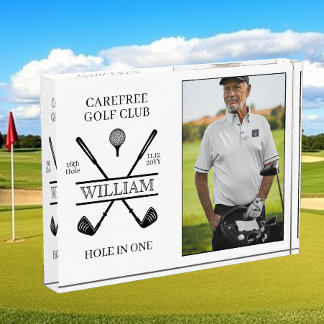 Hole In One Golfer Photo Acrylic Award