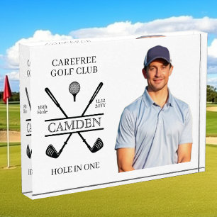 Hole In One Golfer Photo Acrylic Award