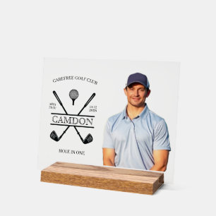 Hole In One Golfer Photo Award Acrylic Sign