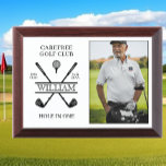 Hole In One Golfer Photo Award Plaque<br><div class="desc">Create your own Hole In One Golfer Photo Award Plaque! Personalize this design with your own text. You can further customize this design by selecting the "Edit Design" button if desired.</div>
