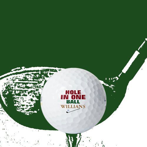 HOLE IN ONE golfers Golf Balls