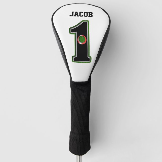 Hole in One Lucky Golfer Golf Head Cover (Front)